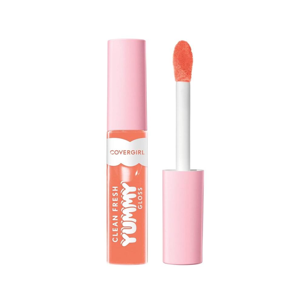 imageCOVERGIRL Clean Fresh Yummy Gloss Lip Gloss Sheer Natural Scents Vegan Formula Peach Out550 My Main Squeeze