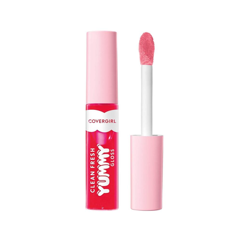 imageCOVERGIRL Clean Fresh Yummy Gloss Lip Gloss Sheer Natural Scents Vegan Formula Peach Out600 My Strawbooty