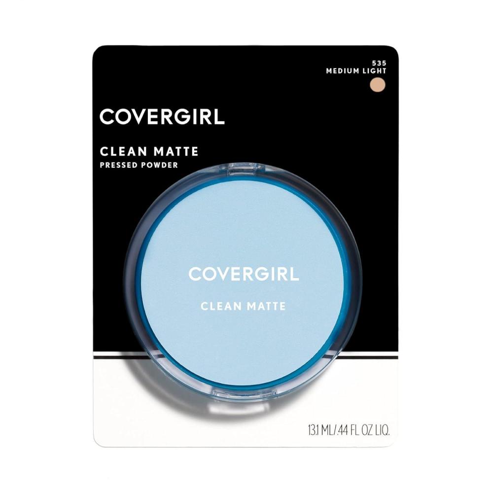 imageCOVERGIRL Clean Matte Pressed Powder Medium Light 535 035 Oz Pack of 1 Packaging May VaryMedium Light