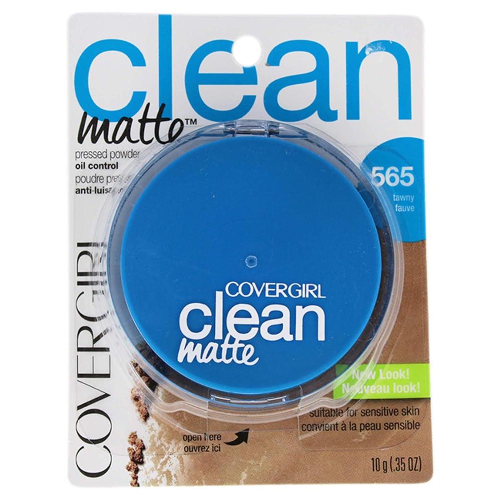 imageCOVERGIRL Clean Matte Pressed Powder Medium Light 535 035 Oz Pack of 1 Packaging May VaryTawny