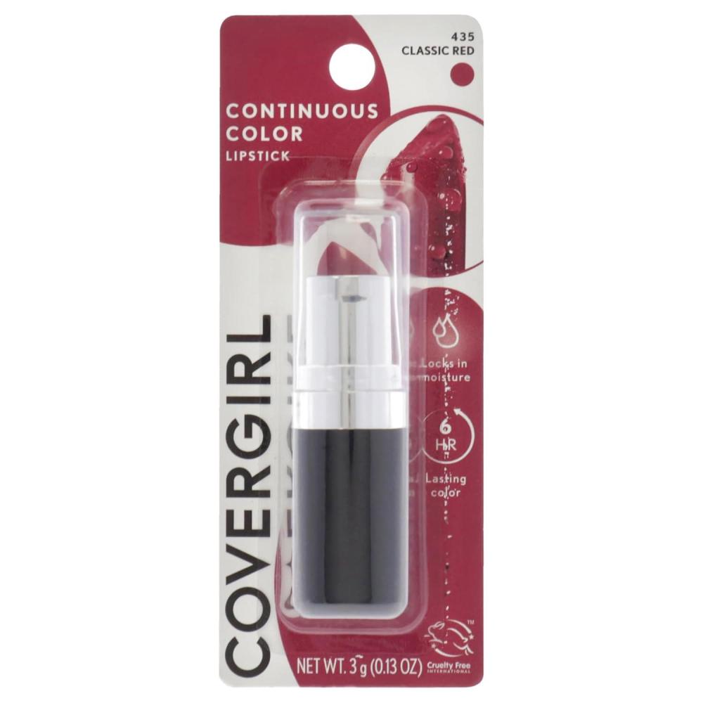 imageCOVERGIRL Continuous Color Lipstick Its Your Mauve 030 013 oz packaging may varyClassic Red 435