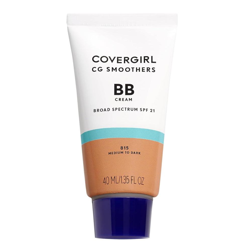 imageCOVERGIRL Smoothers Lightweight BB Cream 1 Tube 135 Ounce Light to Medium 810 Skin Tones Hydrating BB Cream with SPF 21 Sun Protection Packaging May VaryMedium to Dark