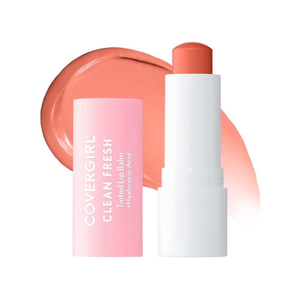imageCoverGirl Clean Fresh Tinted Lip Balm Vegan Formula Hydrating Natural Finish CherryIsh You 1 Count200 Made for Peach