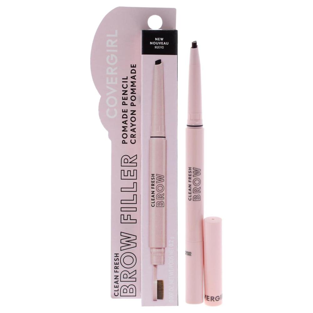imageCovergirl Clean Fresh Brow Filler Pomade 200 Blonde Eyebrow Pencil UltraPrecise Tip Creamy Formula Highly Pigmented Soft Matte Finish Vegan Formula 0007ozBlack Brown
