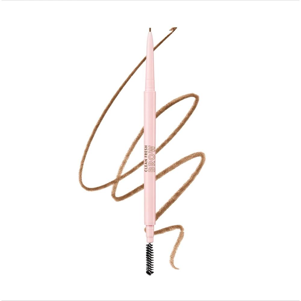 imageCovergirl Clean Fresh Brow Nano 600 Dark Brown Eyebrow Pencil UltraPrecise Tip Waterproof TransferResistant BuiltIn Spoolie Vegan Formula 0001ozAuburn