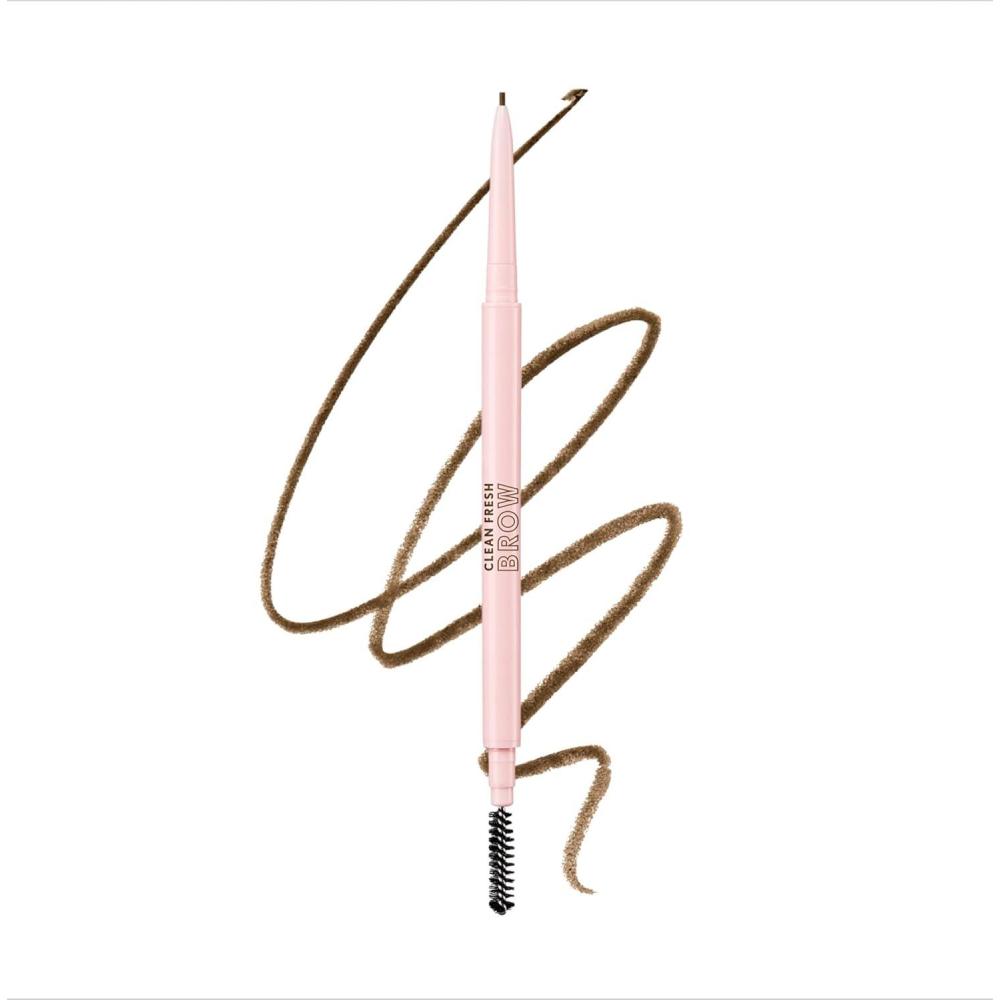 imageCovergirl Clean Fresh Brow Nano 600 Dark Brown Eyebrow Pencil UltraPrecise Tip Waterproof TransferResistant BuiltIn Spoolie Vegan Formula 0001ozMedium Brown
