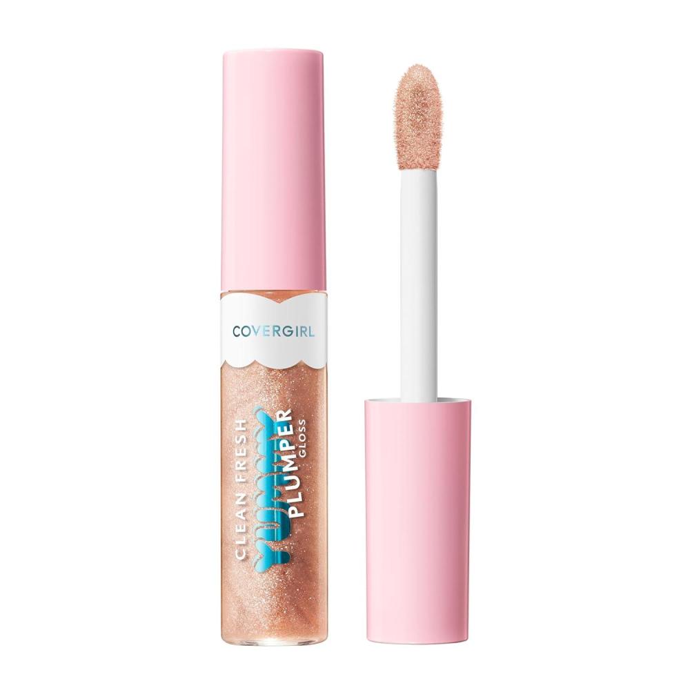 imageCovergirl Clean Fresh Yummy Plumper Lip Gloss 800 Minter Is Coming Plumper Gloss Shiny Vegan Formula Easy to Apply Minty Flavor 033ozPlumper  740 Blingtastic