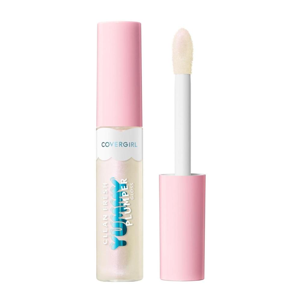 imageCovergirl Clean Fresh Yummy Plumper Lip Gloss 800 Minter Is Coming Plumper Gloss Shiny Vegan Formula Easy to Apply Minty Flavor 033ozPlumper  780 Freeze The Day