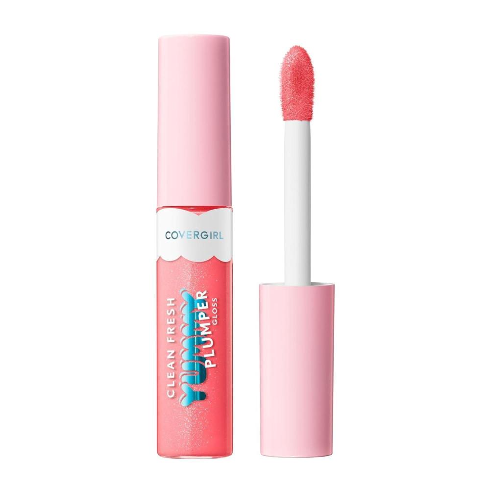 imageCovergirl Clean Fresh Yummy Plumper Lip Gloss 800 Minter Is Coming Plumper Gloss Shiny Vegan Formula Easy to Apply Minty Flavor 033ozPlumper 840 Be Chill My Heart