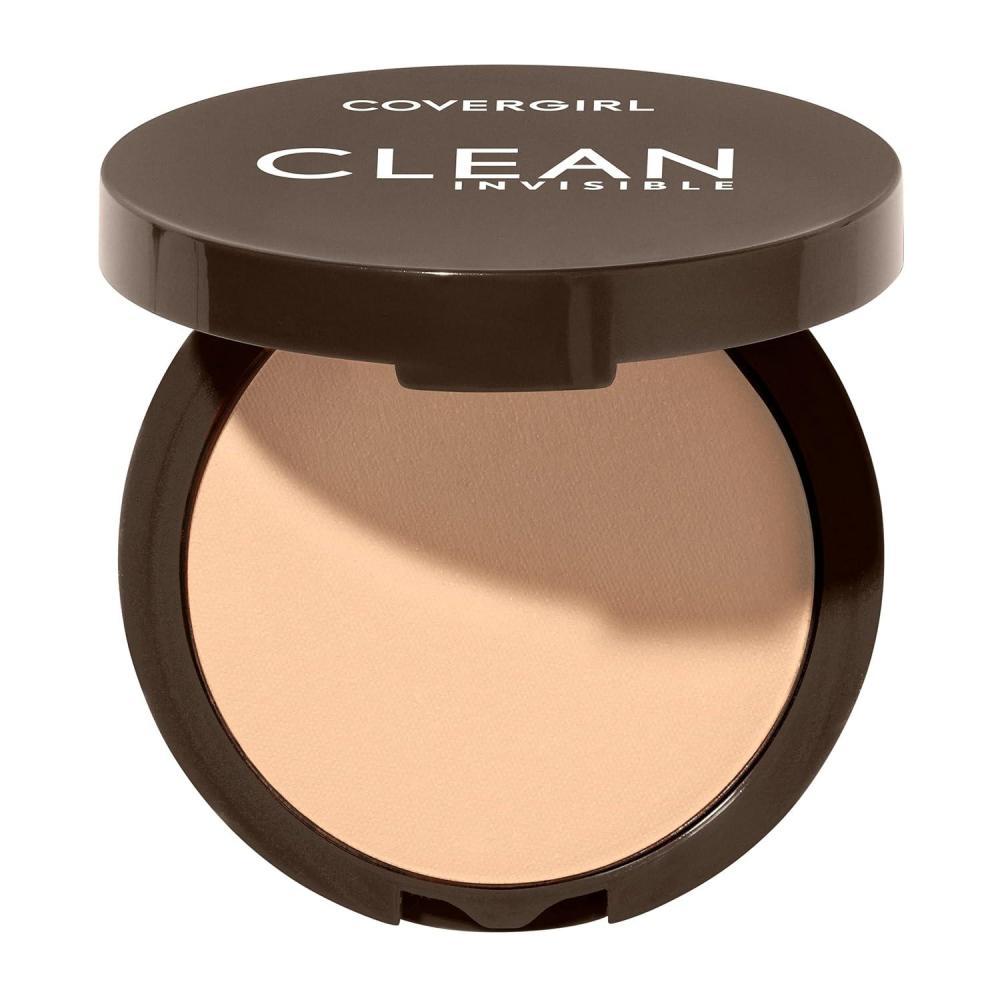 imageCovergirl Clean Invisible Pressed Powder Lightweight Breathable Vegan Formula Warm Nude 158 038oz110 Classic Ivory