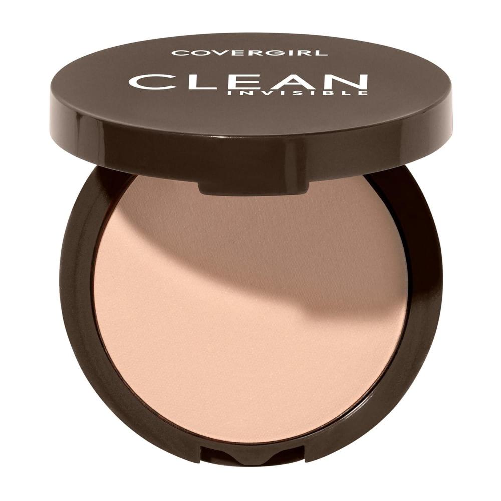 imageCovergirl Clean Invisible Pressed Powder Lightweight Breathable Vegan Formula Warm Nude 158 038oz120 Creamy Natural