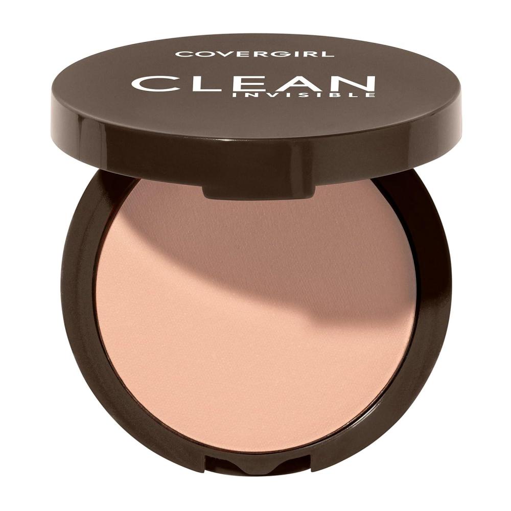 imageCovergirl Clean Invisible Pressed Powder Lightweight Breathable Vegan Formula Warm Nude 158 038oz130 Classic Beige