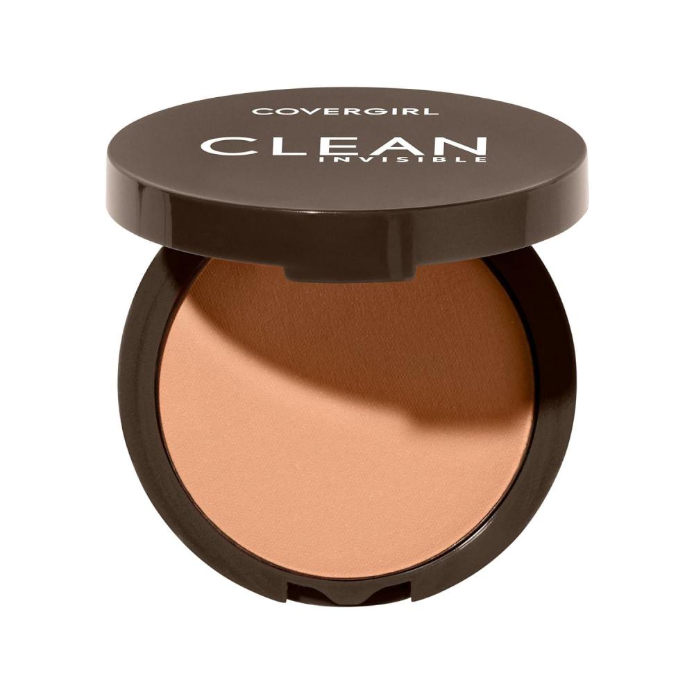 imageCovergirl Clean Invisible Pressed Powder Lightweight Breathable Vegan Formula Warm Nude 158 038oz133 Light Beige