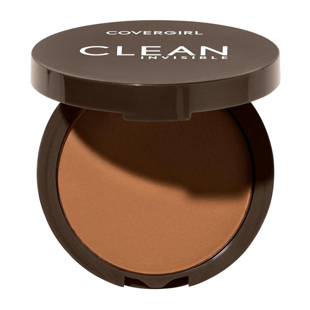 imageCovergirl Clean Invisible Pressed Powder Lightweight Breathable Vegan Formula Warm Nude 158 038oz165 Tawny