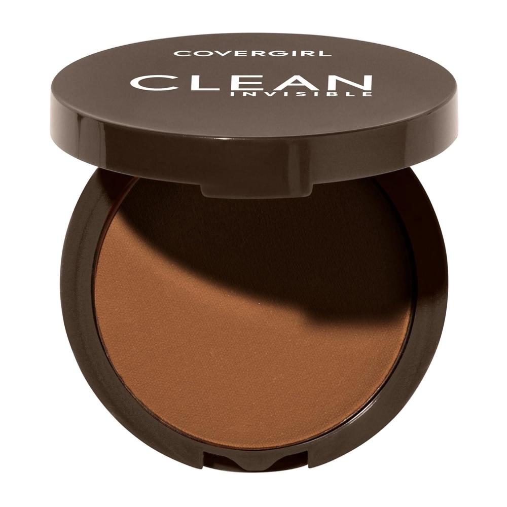 imageCovergirl Clean Invisible Pressed Powder Lightweight Breathable Vegan Formula Warm Nude 158 038oz180 Golden Caramel