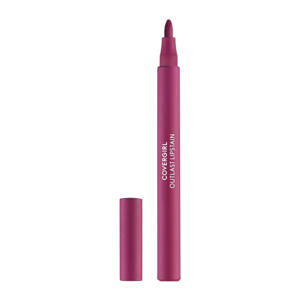 imageCovergirl Outlast 45 Brazen Raisin Lipstain Smooth Application Precise PenLike Tip TransferProof Satin Stained Finish Vegan Formula 006oz40 Jazzberry