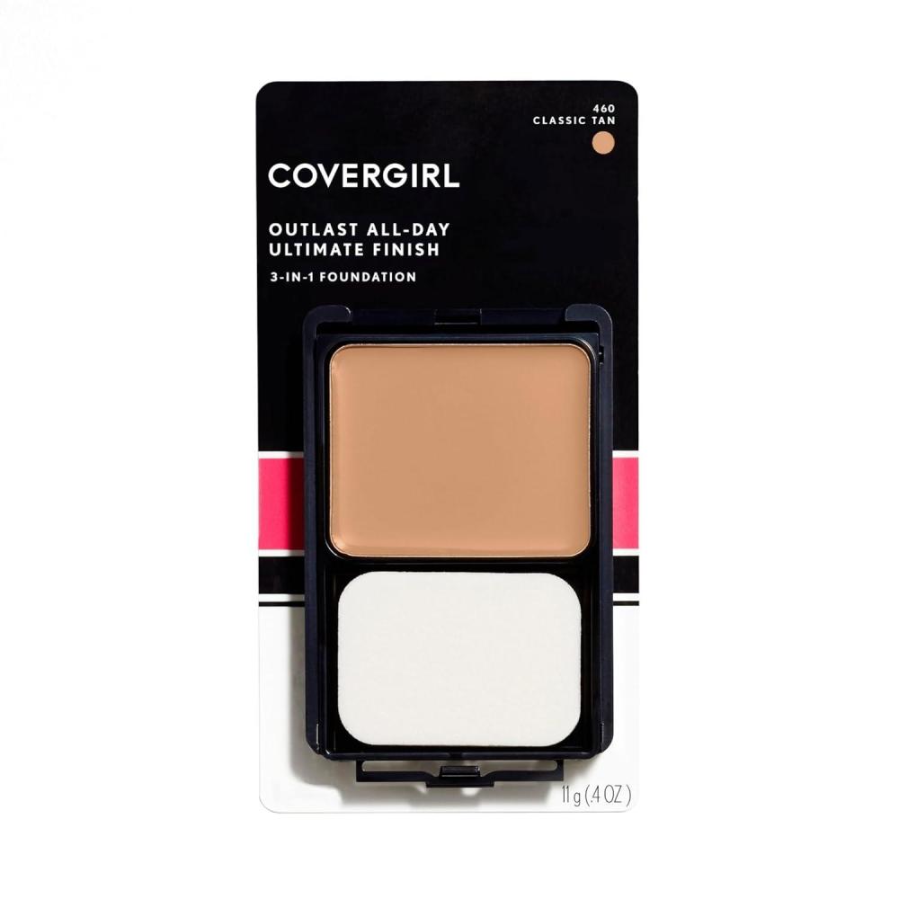 imageCovergirl Outlast AllDay Ultimate Finish 3in1 Foundation Makeup Creamy Natural 04 OunceClassic Tan