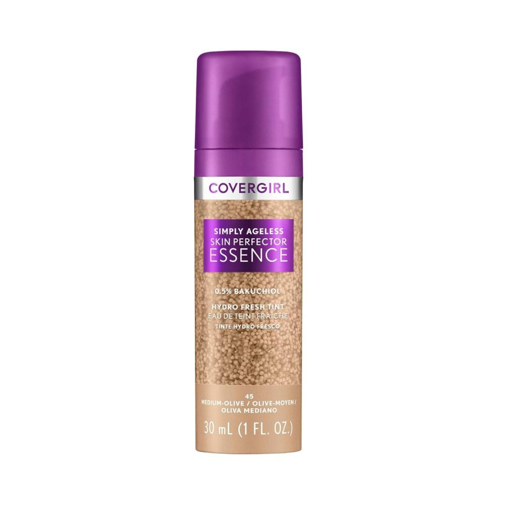 imageCovergirl Simply Ageless Skin Perfector Essence Foundation 75 RichDeep Tinted Skincare Makeup Hybrid Sheer Tint Radiant Finish Glowy Finish Vegan Formula 10oz45 MediumOlive