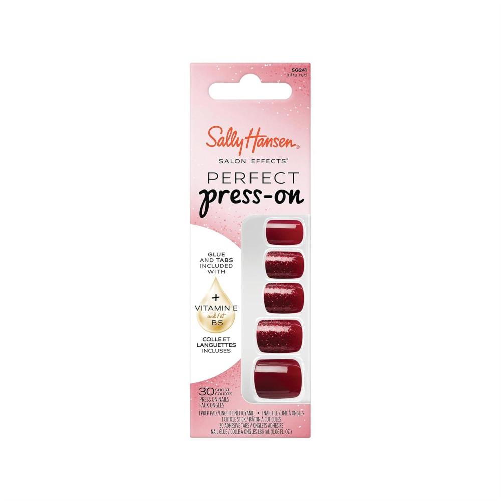 imageSally Hansen InstaDri x Stranger Things Perfect PressOns The Final BattleSquare Nails  InfraRed
