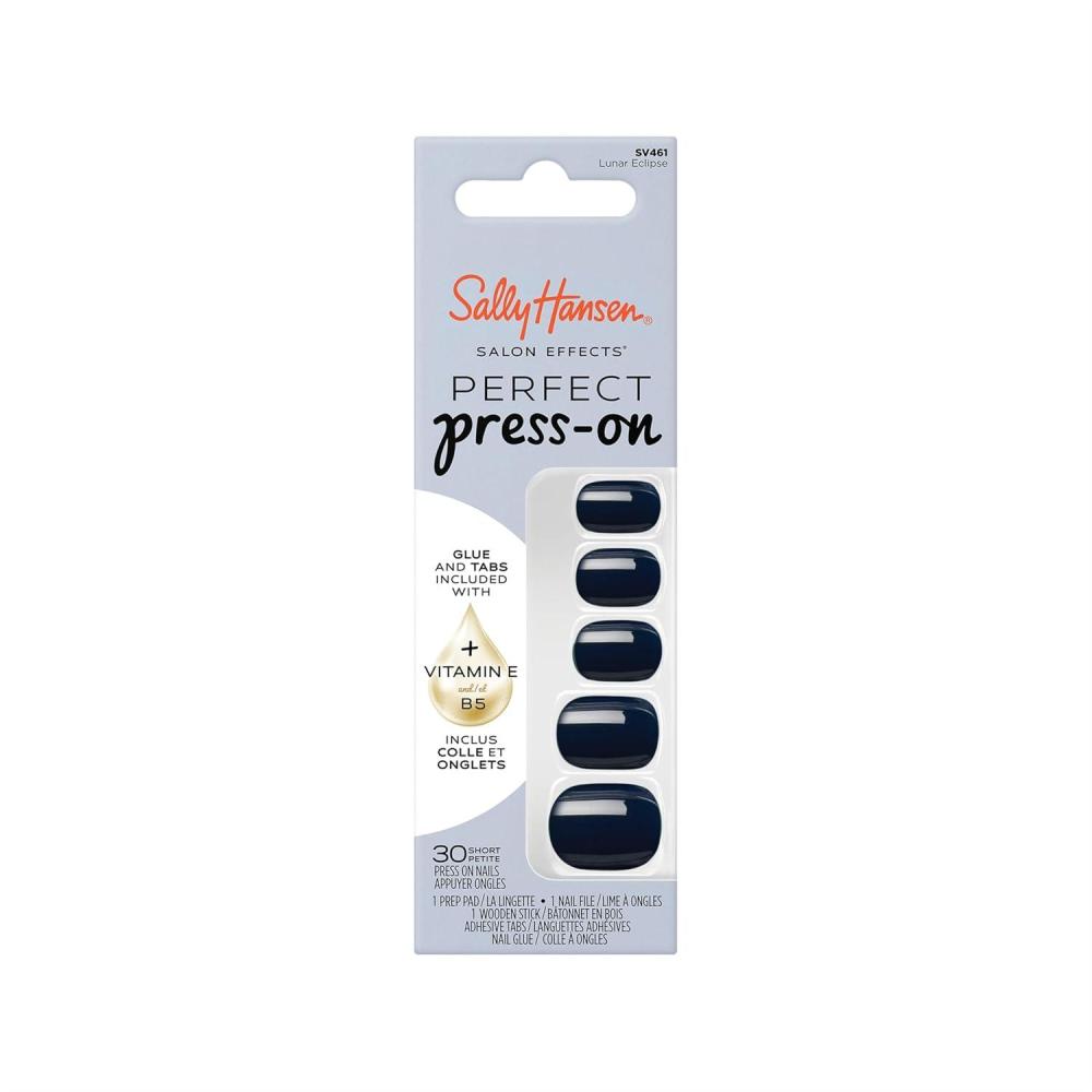 imageSally Hansen InstaDri x Stranger Things Perfect PressOns The Final BattleSquareOval Nails  Lunar Eclipse
