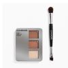 COVERGIRL – Easy Breezy Brow Powder Kit, three shades brow definer, professional double-ended angled brush, effortless(Packaging May Vary)(RICH BROWN)