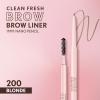 Covergirl Clean Fresh Brow Nano, 600 Dark Brown, Eyebrow Pencil, Ultra-Precise Tip, Waterproof, Transfer-Resistant, Built-In Spoolie, Vegan Formula, 0.001oz(Blonde)