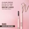 Covergirl Clean Fresh Brow Nano, 600 Dark Brown, Eyebrow Pencil, Ultra-Precise Tip, Waterproof, Transfer-Resistant, Built-In Spoolie, Vegan Formula, 0.001oz(Medium Brown)