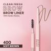 Covergirl Clean Fresh Brow Nano, 600 Dark Brown, Eyebrow Pencil, Ultra-Precise Tip, Waterproof, Transfer-Resistant, Built-In Spoolie, Vegan Formula, 0.001oz(Soft Brown)