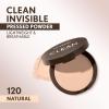 Covergirl Clean Invisible Pressed Powder, Lightweight, Breathable, Vegan Formula, Warm Nude 158, 0.38oz(120 Creamy Natural)