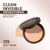 Covergirl Clean Invisible Pressed Powder, Lightweight, Breathable, Vegan Formula, Warm Nude 158, 0.38oz(125 Buff Beige)