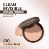 Covergirl Clean Invisible Pressed Powder, Lightweight, Breathable, Vegan Formula, Warm Nude 158, 0.38oz(130 Classic Beige)