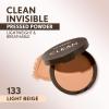 Covergirl Clean Invisible Pressed Powder, Lightweight, Breathable, Vegan Formula, Warm Nude 158, 0.38oz(133 Light Beige)