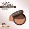 Covergirl Clean Invisible Pressed Powder, Lightweight, Breathable, Vegan Formula, Warm Nude 158, 0.38oz(155 Soft Honey)