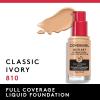Covergirl Outlast Extreme Wear 3-in-1 Full Coverage Liquid Foundation, SPF 18 Sunscreen, Fair Ivory, 1 Fl. Oz.(Classic Ivory)