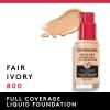 Covergirl Outlast Extreme Wear 3-in-1 Full Coverage Liquid Foundation, SPF 18 Sunscreen, Fair Ivory, 1 Fl. Oz.(Fair Ivory)