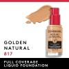 Covergirl Outlast Extreme Wear 3-in-1 Full Coverage Liquid Foundation, SPF 18 Sunscreen, Fair Ivory, 1 Fl. Oz.(Golden Natural)