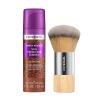 Covergirl Simply Ageless Skin Perfector Essence Foundation, 75 Rich-Deep, Tinted Skincare Makeup Hybrid, Sheer Tint, Radiant Finish, Glowy Finish, Vegan Formula, 1.0oz(Bundle: 70 Rich + Blending Brush)