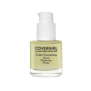 COVERGIRL Clean Fresh Color Correcting Serum â€“ Moisturizer, Face Primer, Skincare, Vegan Formula â€“ Medium, 30ml (1.0 fl oz)(100 – Fair)