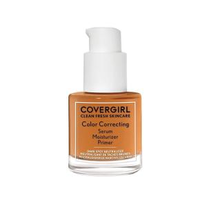COVERGIRL Clean Fresh Color Correcting Serum â€“ Moisturizer, Face Primer, Skincare, Vegan Formula â€“ Medium, 30ml (1.0 fl oz)(130 – Deep)