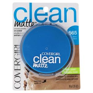 COVERGIRL Clean Matte Pressed Powder, Medium Light 535, 0.35 Oz, Pack of 1 (Packaging May Vary)(Tawny)
