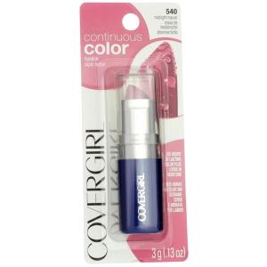 COVERGIRL Continuous Color Lipstick It’s Your Mauve 030, 0.13 oz (packaging may vary)(Midnight Mauve 540)