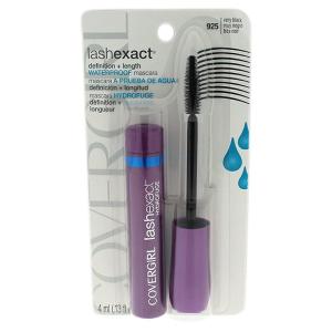 COVERGIRL Lash Exact Mascara Waterproof, Very Black, .13 Oz (packaging may vary)(VERY BLACK)