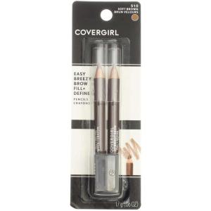 CoverGirl Brow and Eye Makers Pencil – Soft Brown (510) – 2 pk(Soft Brown)