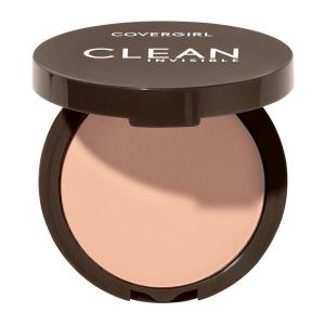 Covergirl Clean Invisible Pressed Powder, Lightweight, Breathable, Vegan Formula, Warm Nude 158, 0.38oz(130 Classic Beige)