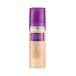 Covergirl Simply Ageless Skin Perfector Essence Foundation, 75 Rich-Deep, Tinted Skincare Makeup Hybrid, Sheer Tint, Radiant Finish, Glowy Finish, Vegan Formula, 1.0oz(25 Light-Neutral)