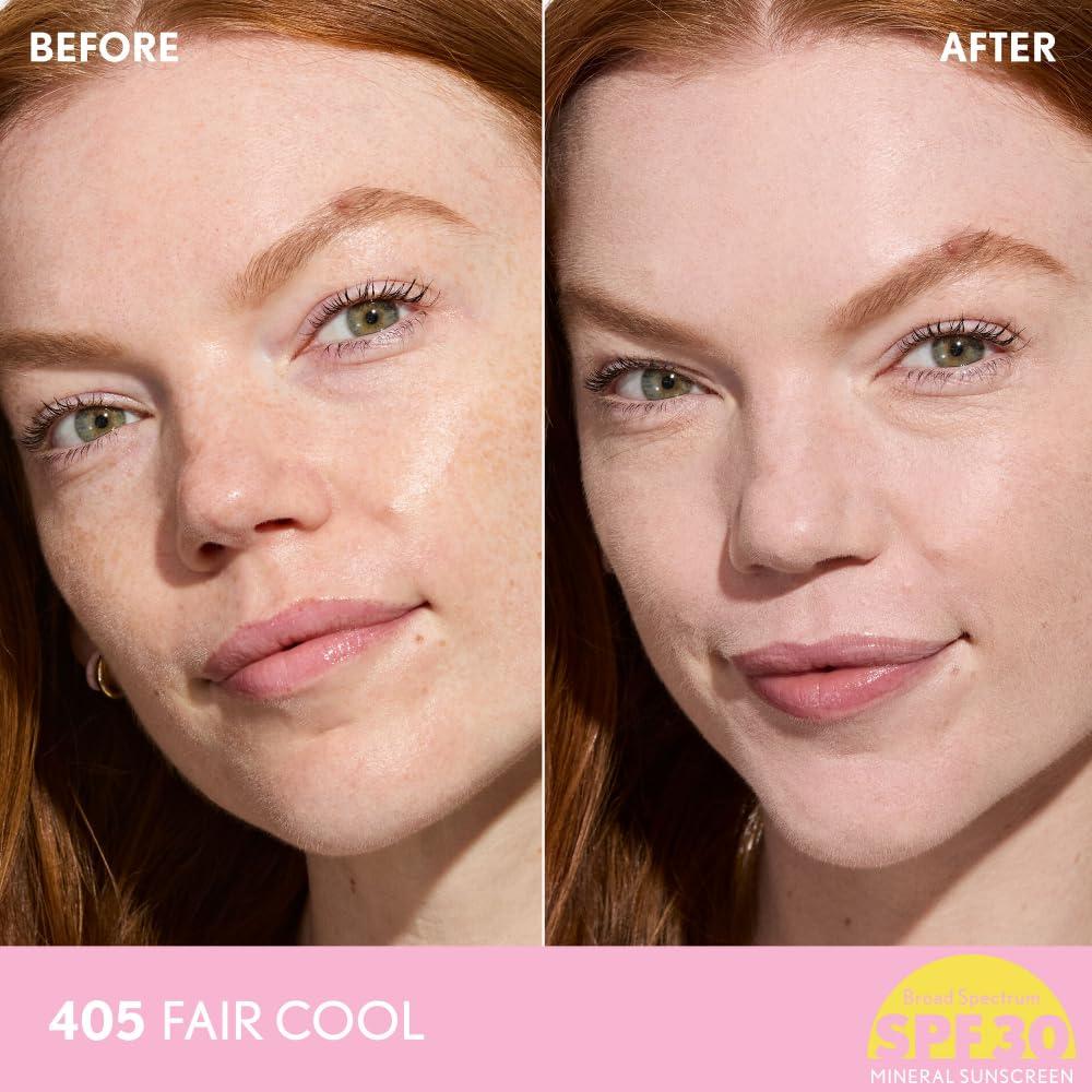 imageCOVERGIRL Clean Fresh Blurring Skin Tint with SPF 30 425 LightMedium Warm Liquid Foundation Soft Matte Finish Smooths Brightens Blurs Pores Mineral Sunscreen Vegan FormulaSPF 405 Fair Cool