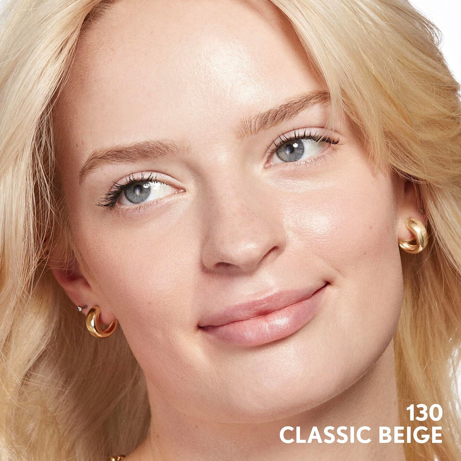 imageCOVERGIRL Clean Invisible Foundation Makeup Dewy amp Glowy Natural Finish Buildable Coverage SkinLike Smooth Look Vegan Java 1ozClassic Beige