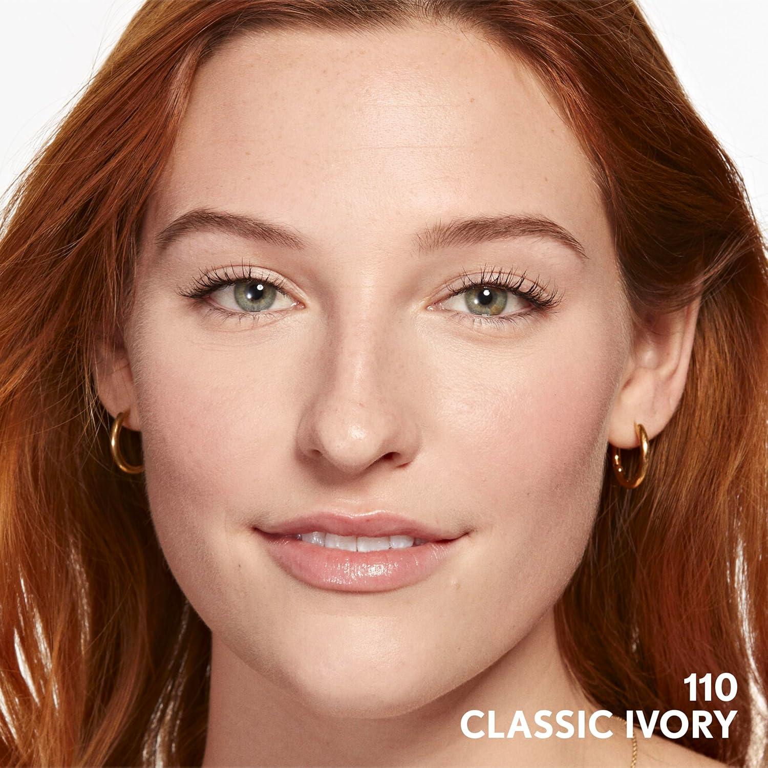 imageCOVERGIRL Clean Invisible Foundation Makeup Dewy amp Glowy Natural Finish Buildable Coverage SkinLike Smooth Look Vegan Java 1ozClassic Ivory