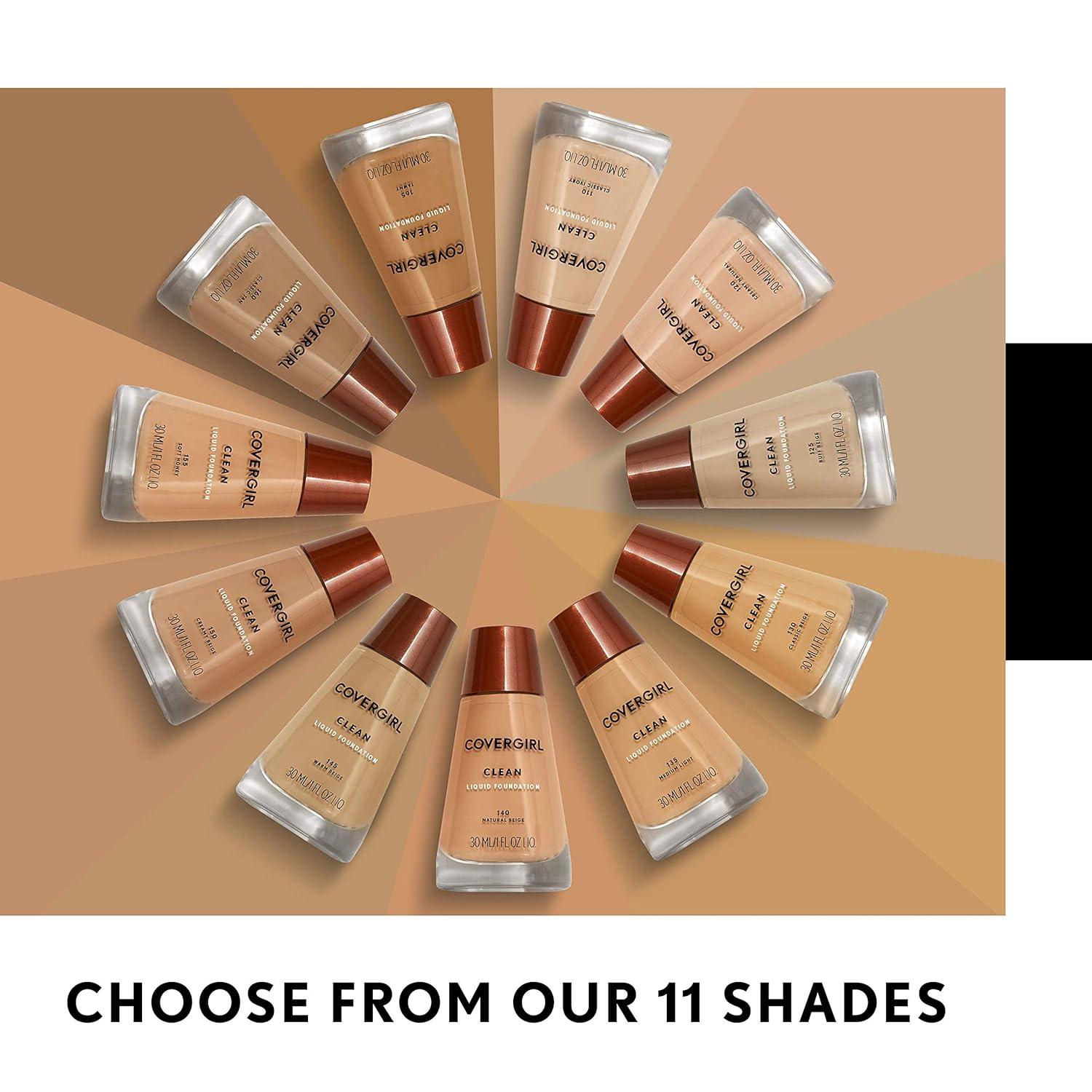 imageCOVERGIRL Clean Normal Skin Foundation Packaging May Vary 125 BUFF BEIGE 1 Fl Oz Pack of 1120 CREAMY NATURAL