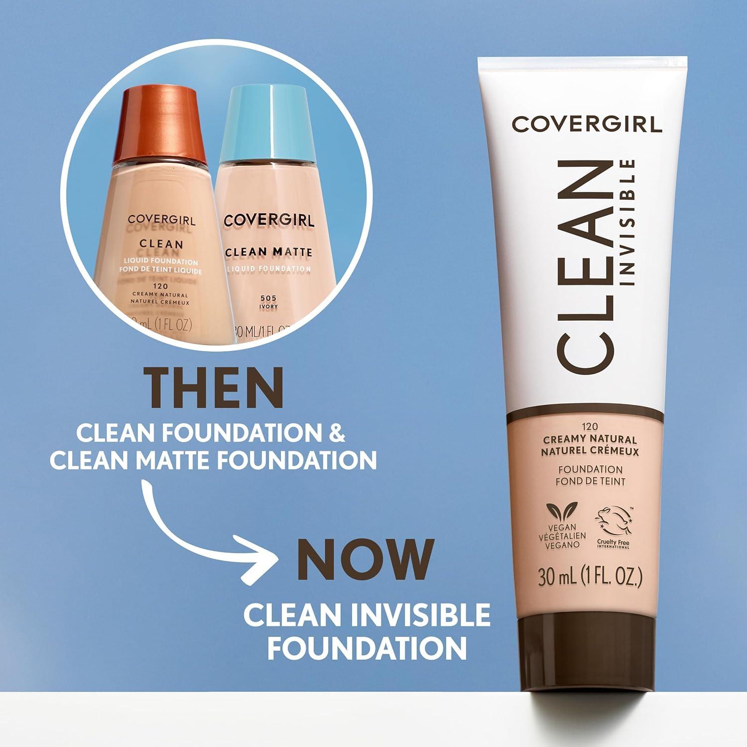 imageCOVERGIRL Clean Normal Skin Foundation Packaging May Vary 125 BUFF BEIGE 1 Fl Oz Pack of 1120 CREAMY NATURAL